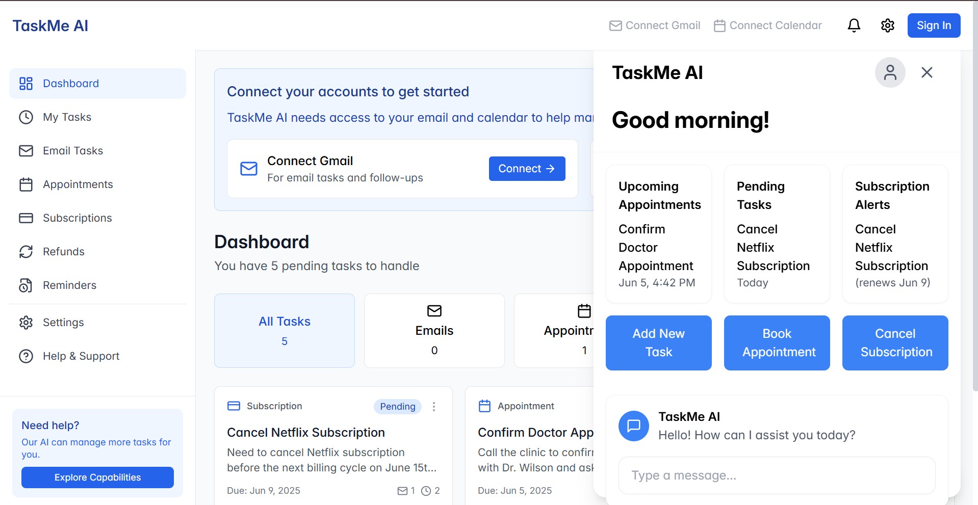 AI Product: TaskMe AI
